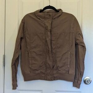 Sonoma Tan Lightweight Utility Jacket Women's Sz‎ Lg Neutral Minimalist Staple